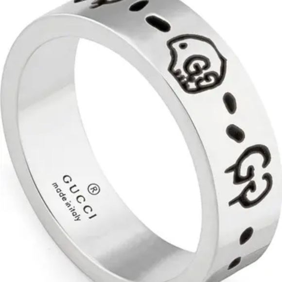 Gucci Silver Band with Iconic Logo - Picture 1 of 3